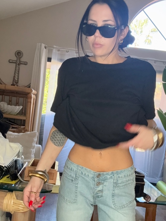 Angels Tops - Low rise denim jeans